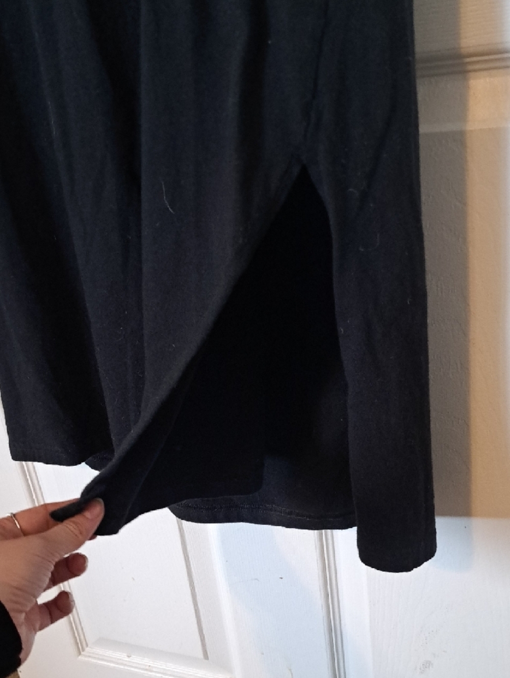 GAP Black Sleeveless Midi Tank Dress - Classic Scoop Neck With Open Back Detail - Picture 5 of 7